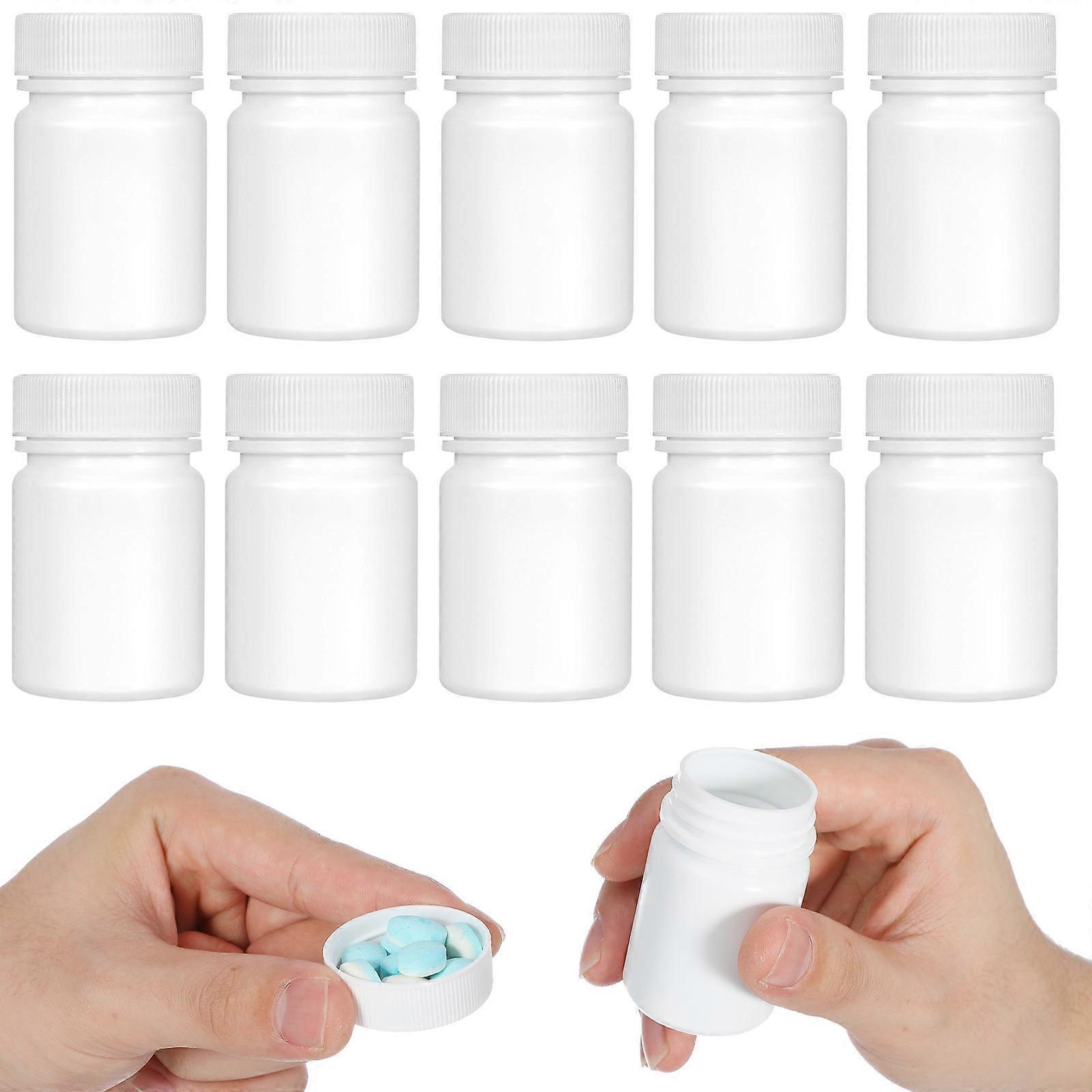 Pill Holder White 50Ml Moistproof Pill Case for Storage 80Pcs Lightweight
