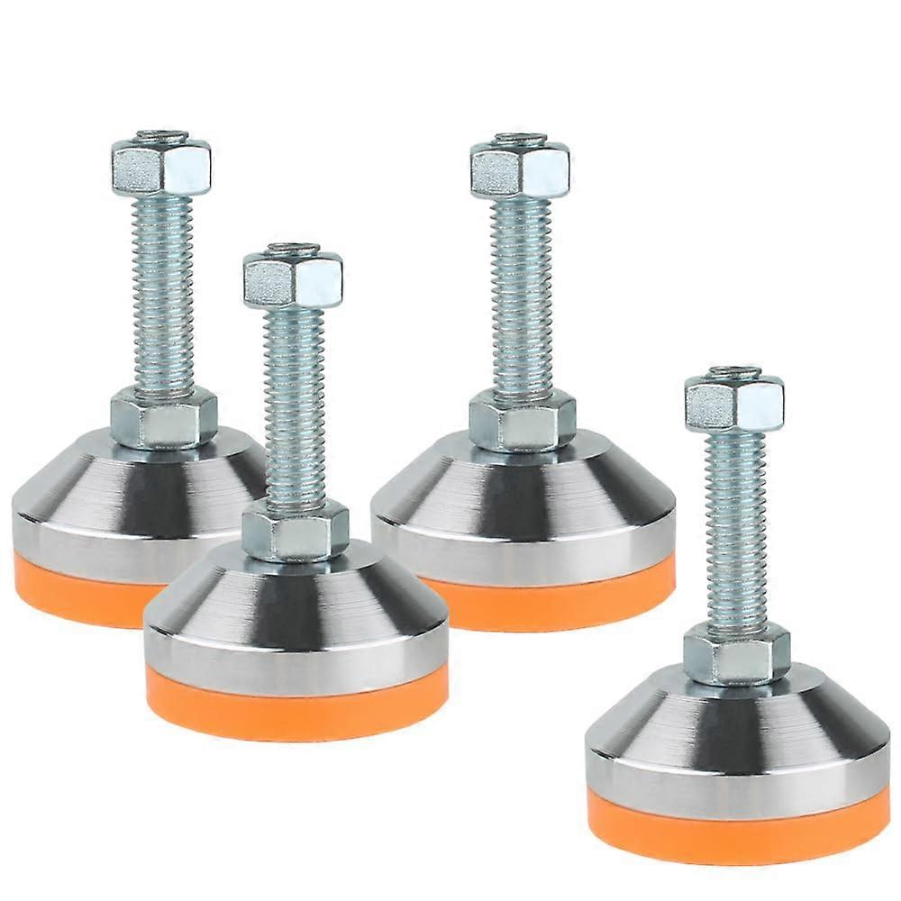 Heavy Duty Adjustable Leveling Feet M12 Thread 1300Lb Capacity AntiSkid Base for Workbench 4 Pack Orange
