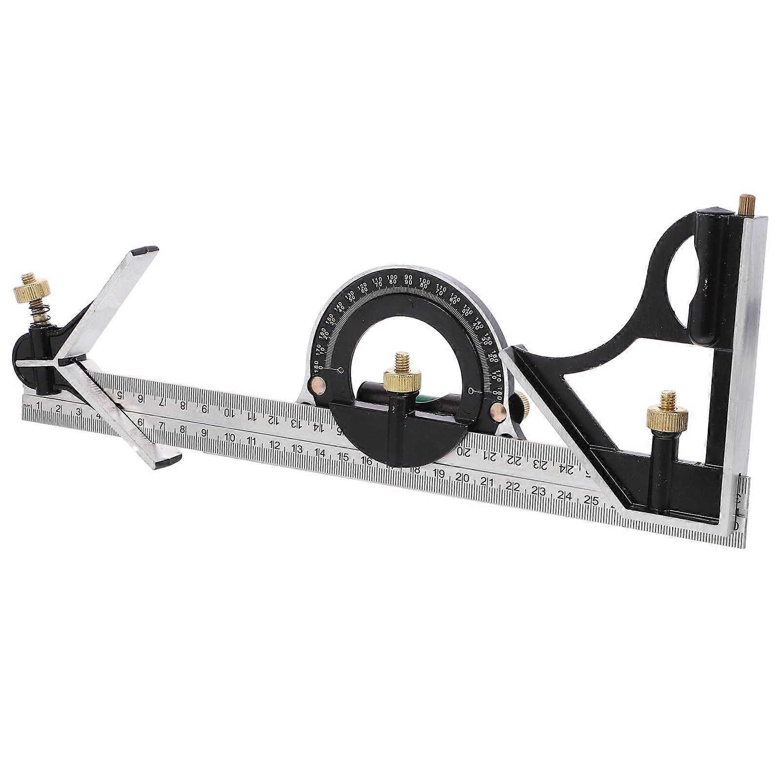Stainless Steel Angle Measuring Ruler Protractor Combo with Clear Scale for Woodworking Carpentry
