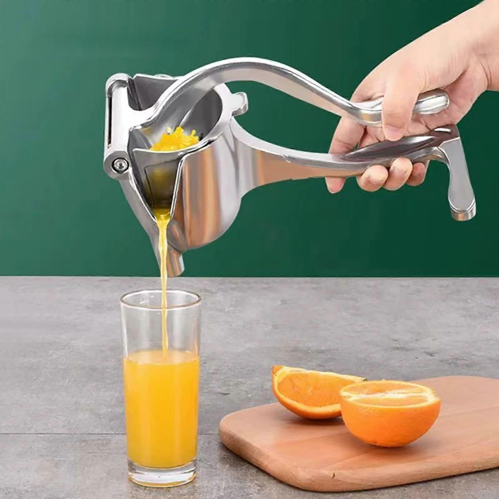 Manual Citrus Juicer Lemon Squeezer, Heavy Duty Aluminum Alloy Press for Max Juice Extraction
