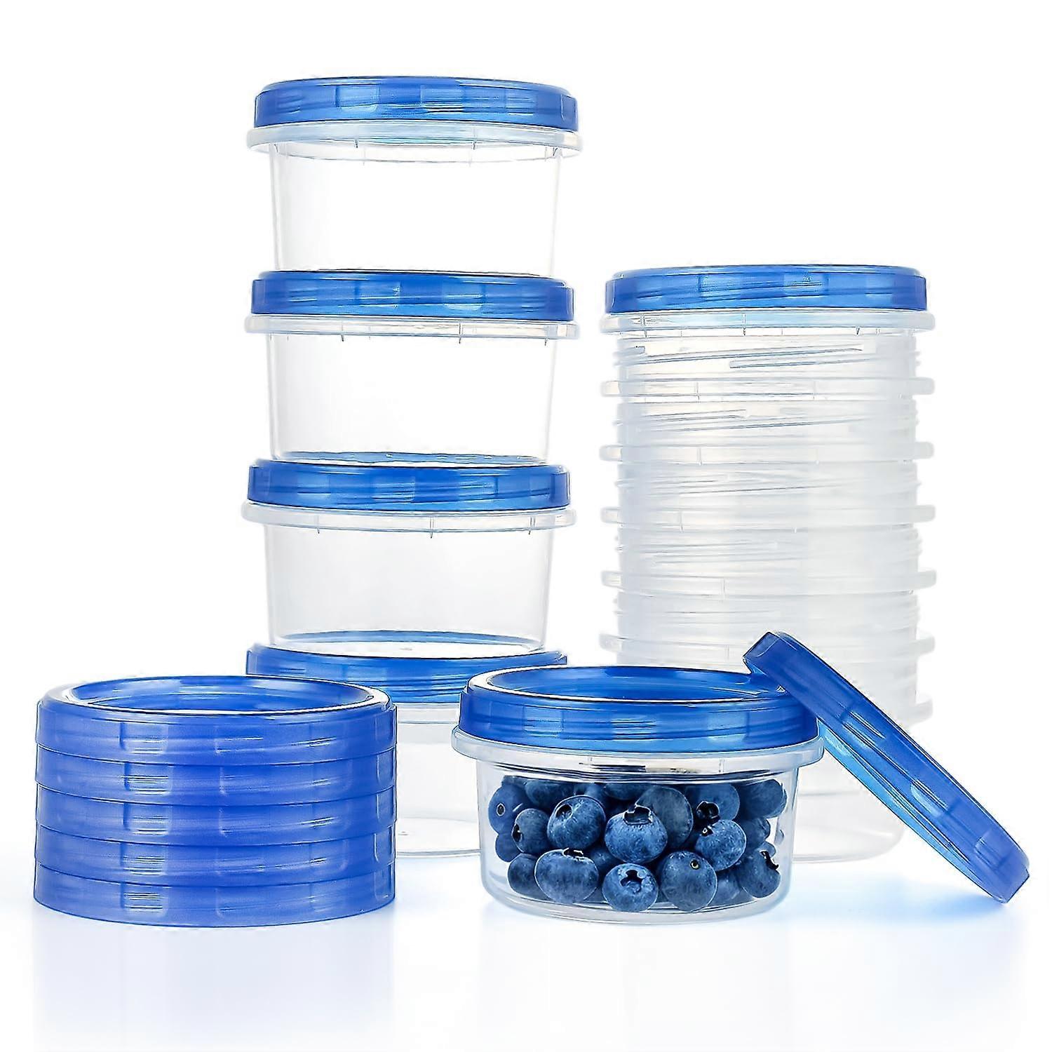 Freezer Storage Containers 12 Pack 8oz Leakproof Twist Lids BPA  Stackable Meal Prep Bowls