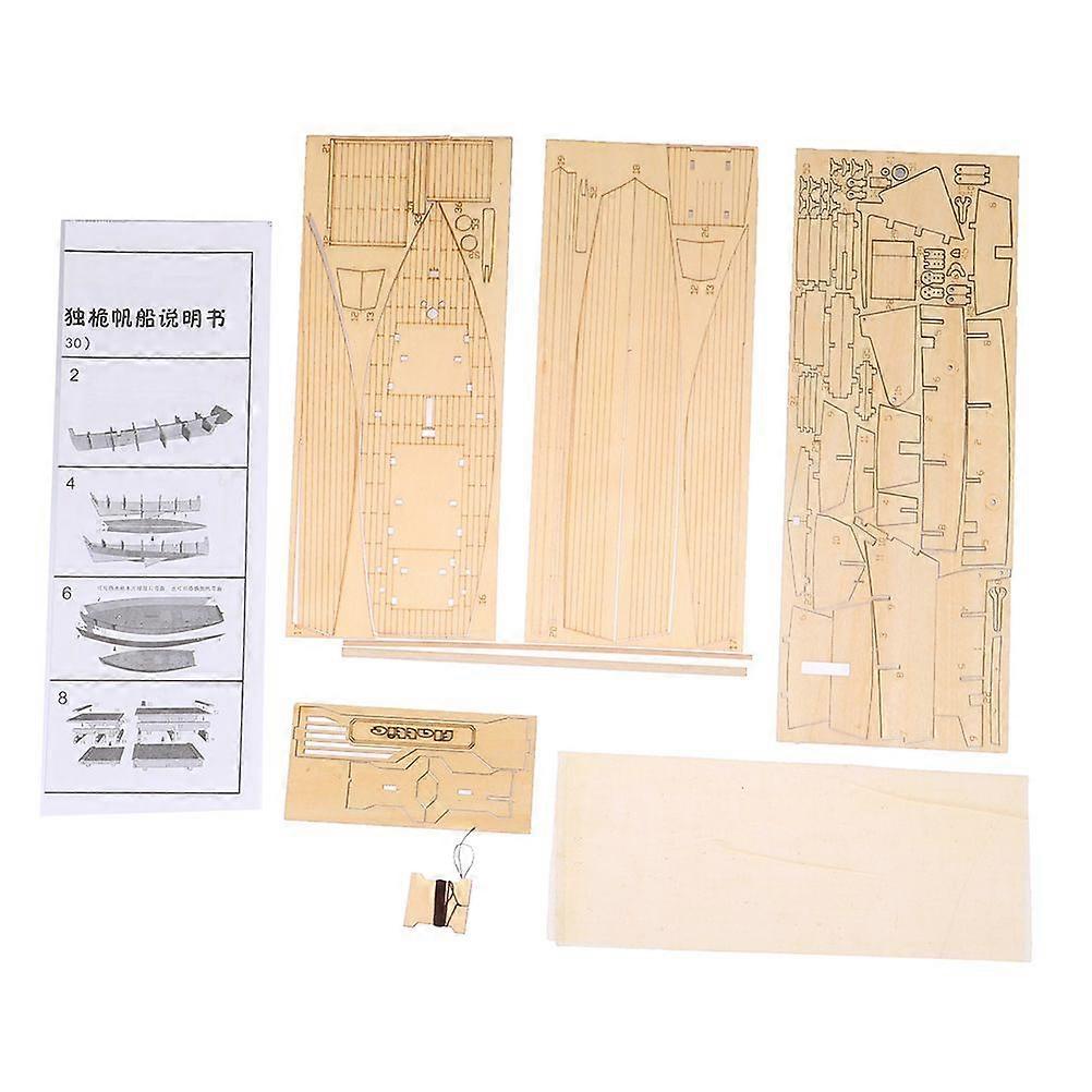 1:70 Filette Tre Seilbåt Modell DIY Sett Skipsmontering Dekorasjonsgave