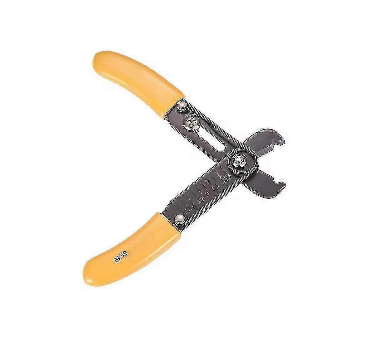 Hand Tools Cable Wire Stripper Single Hole Fiber Stripping Pliers Cable Stripper Clamp Adjustable(1pc, Orange Black)