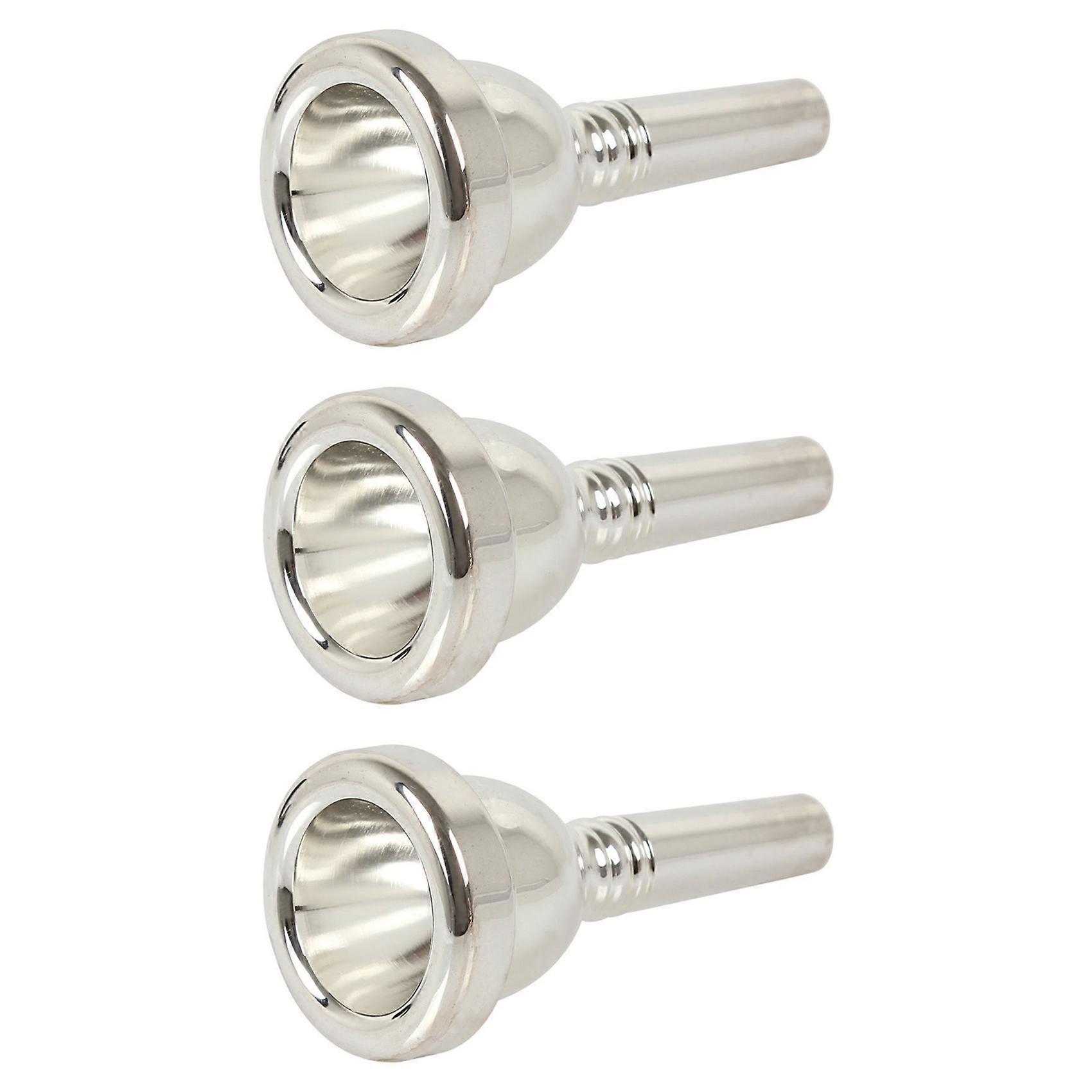 3X 12C Small Shank Trombone Silver Mouthpiece 