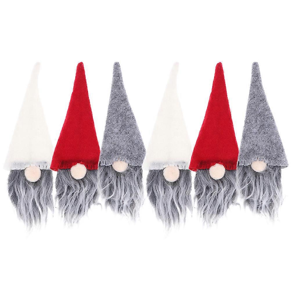 Decorations Covers Christmas Party Table Settings Red 6Pcs