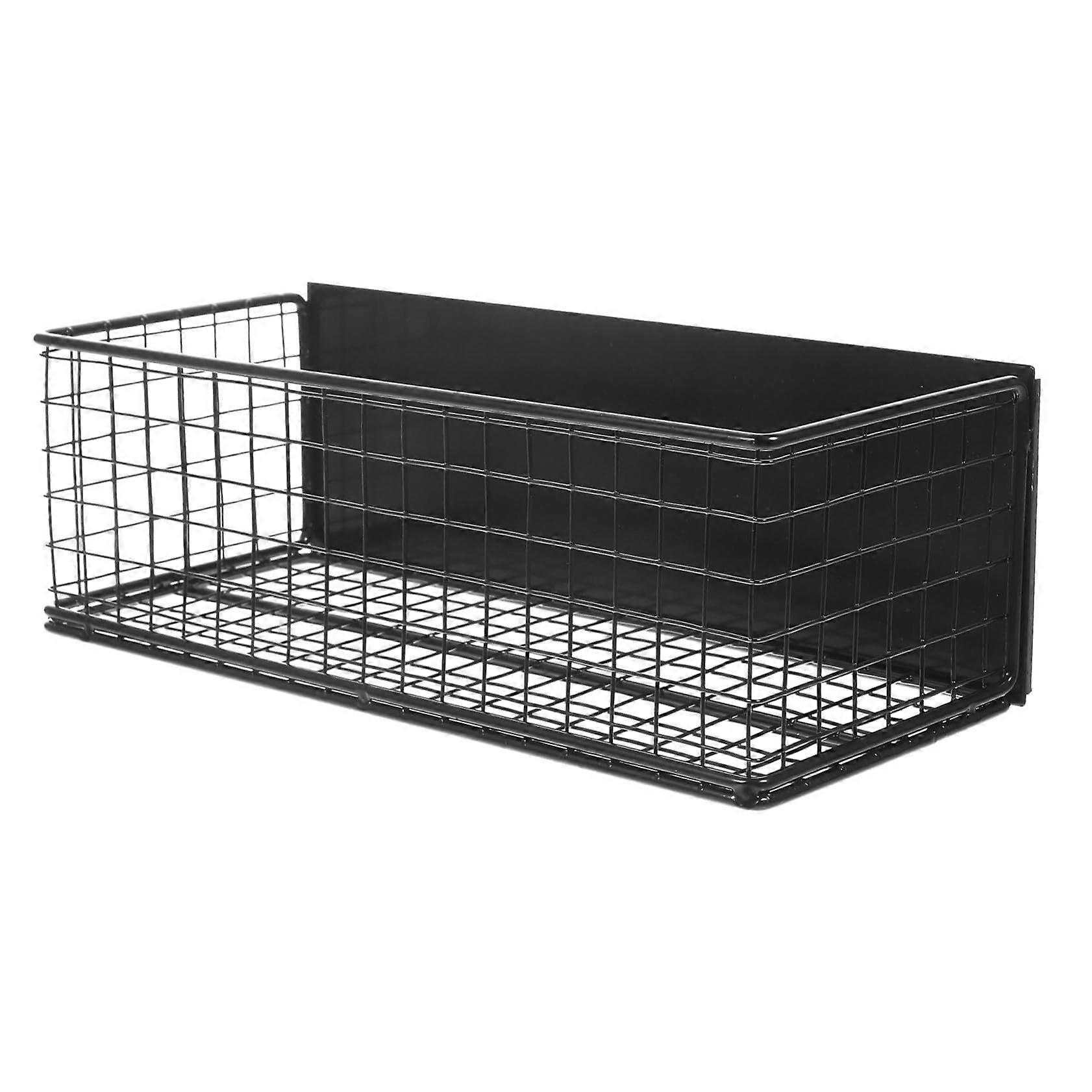 Magnetic Spice Rack for Refrigerator Black Metal Kitchen Organizer Shelf Space Saving Storage