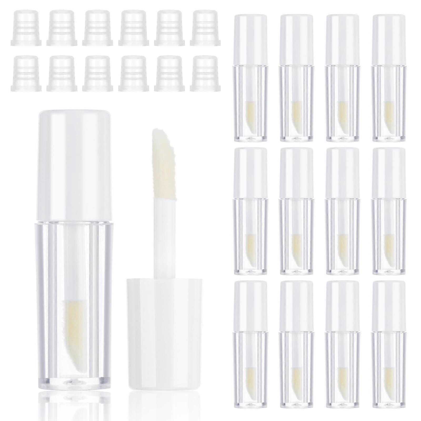 12 Pcs Empty Lip Gloss Tubes with Wand, Refillable Clear Travel Size Containers for DIY Makeup