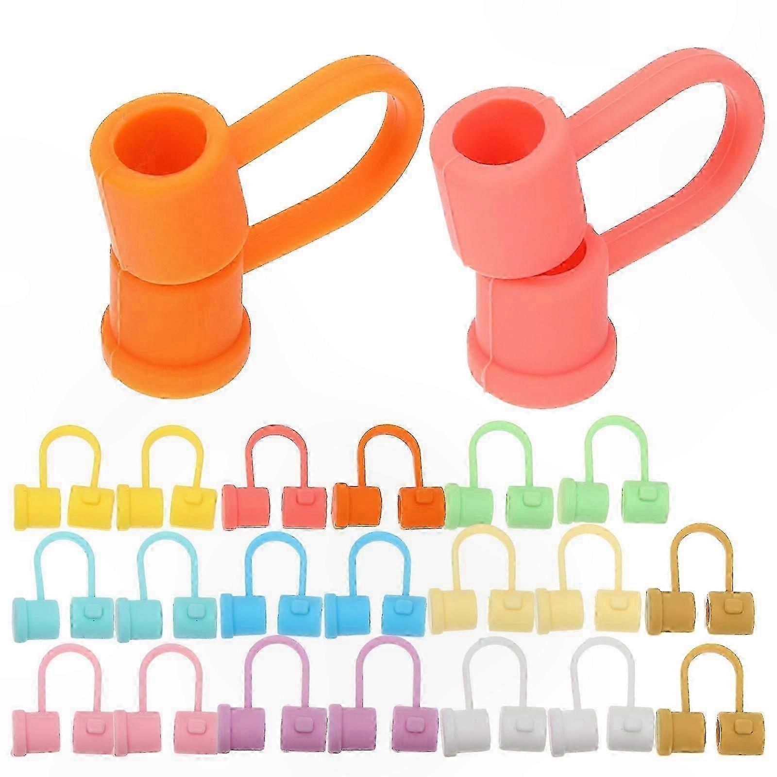 2025 24 Pack Silicone Protective Covers for Reusable Straws Caps for Drinking