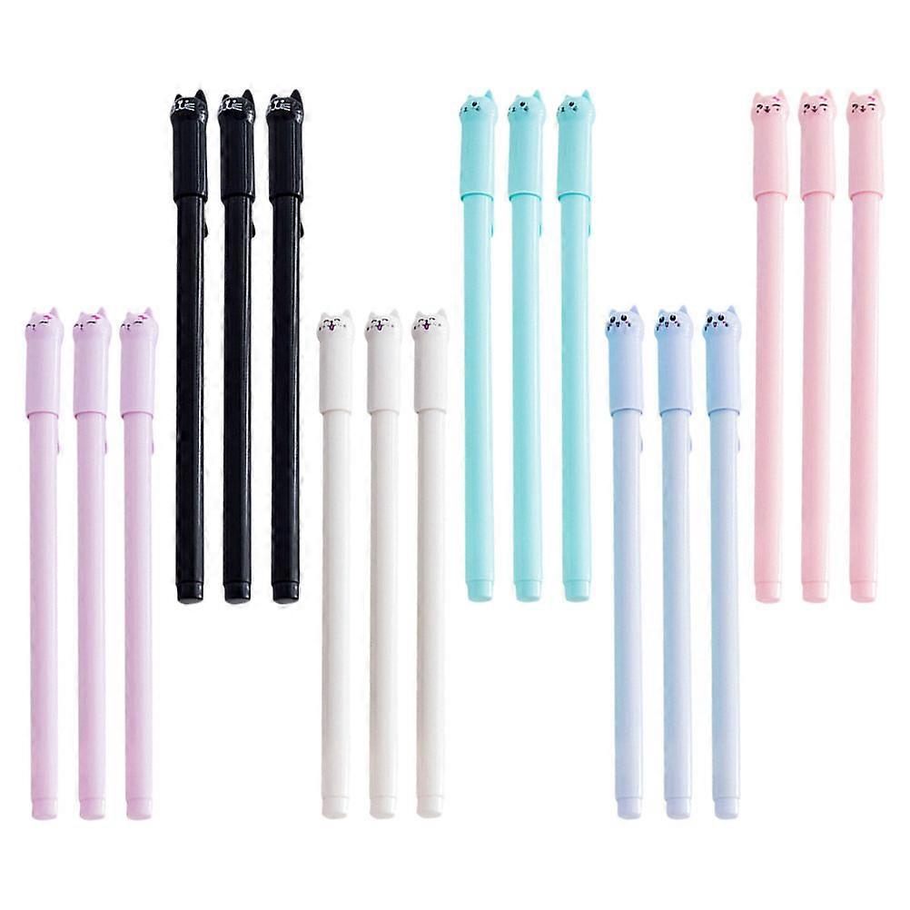 Cat Pens Multi-Function Sign Pens for Writing 18Pcs Assorted Color Household Use