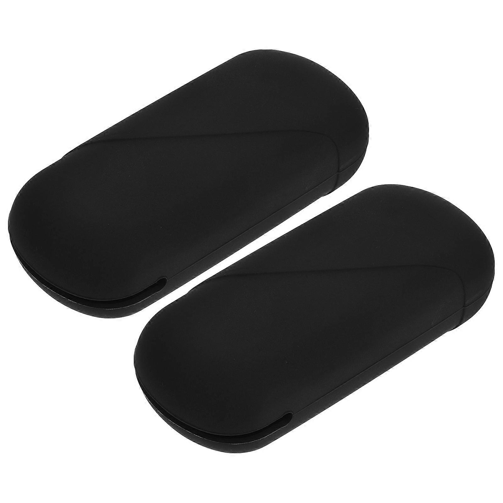 Carrying Silicone Box for Storage 2Pcs Black Holders