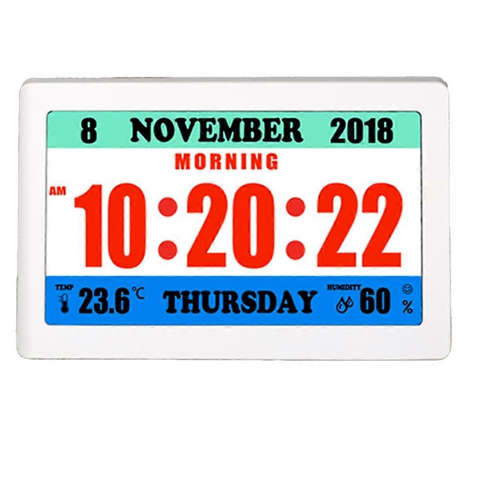 TFT Color Screen Digital Display Clock Reminder Alarm Clock White
