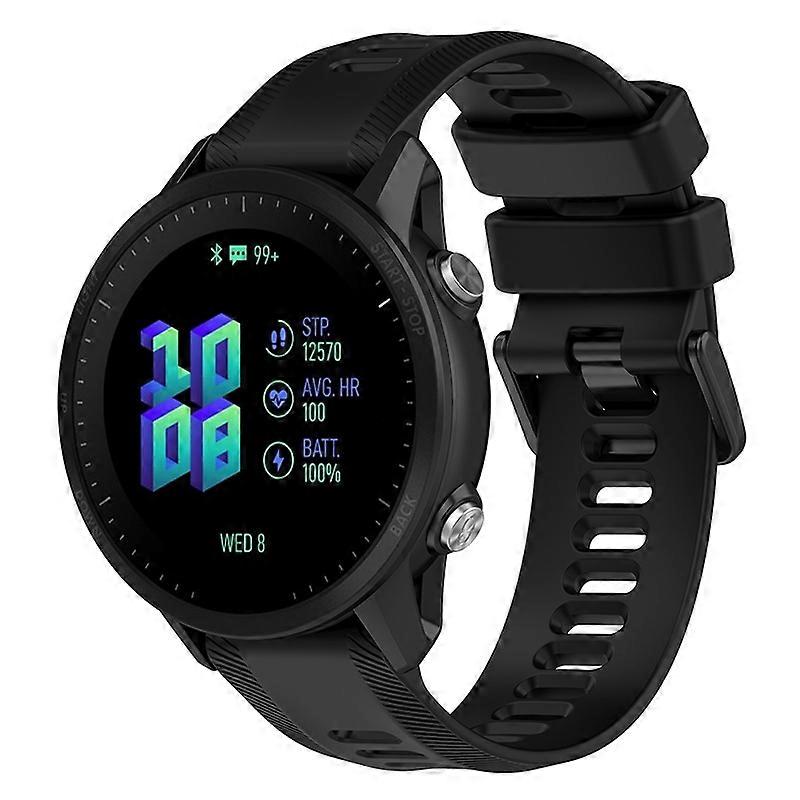 For Garmin Forerunner 955 Twill Design Soft TPU Adjustable Smart Watch Replacement Strap
