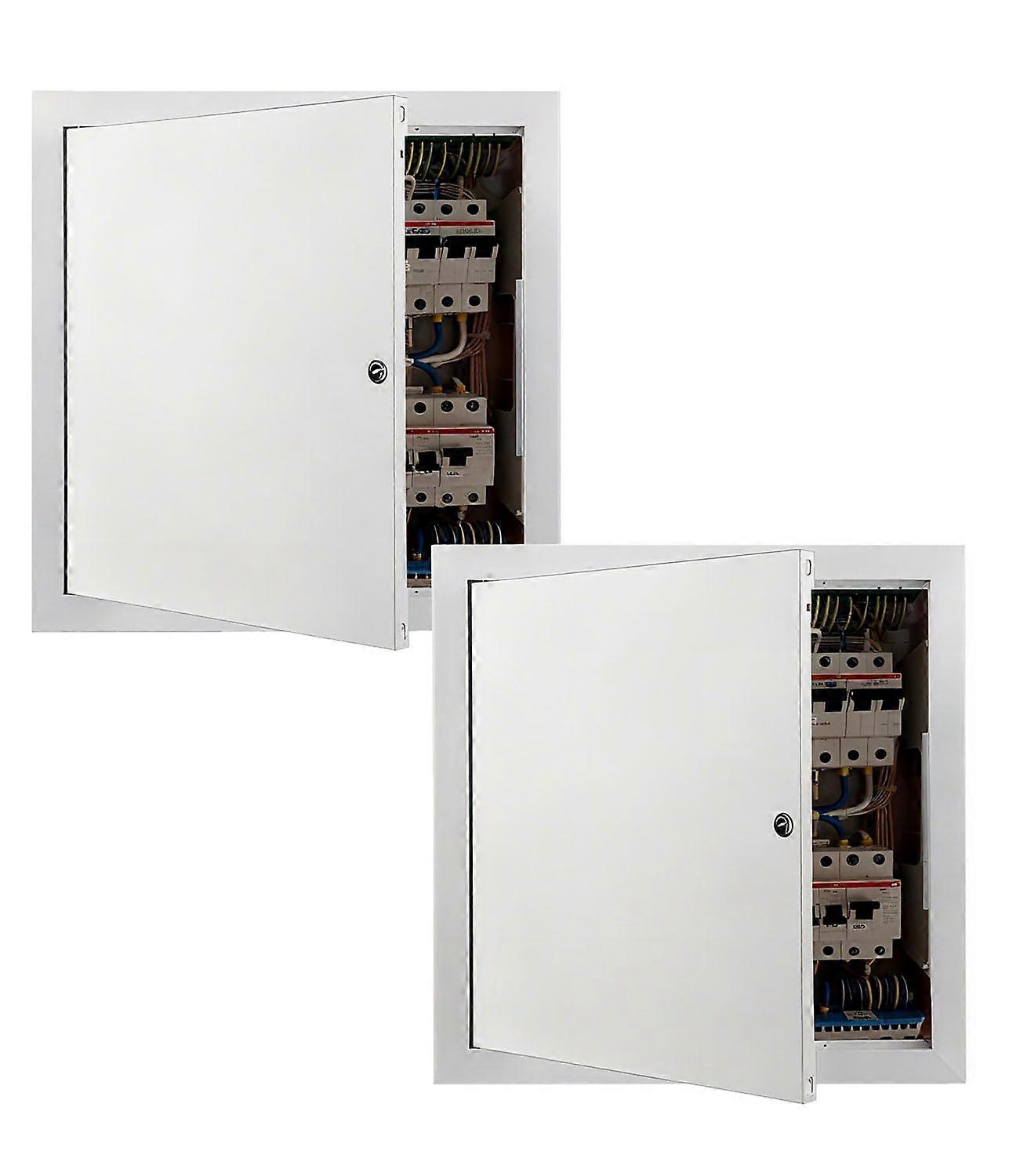 2 Pack 12x12 Inch Metal Access Panel for Drywall Ceiling, RustResistant Hinged Door with Screwdriver Latch