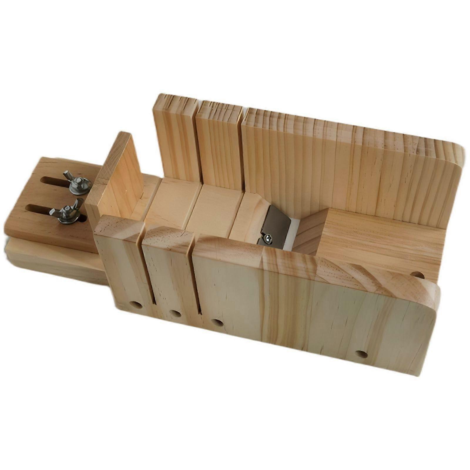 Wood Soap Cutter with DualSlot Precision and Adjustable Blade for Handmade Cold Process Soap