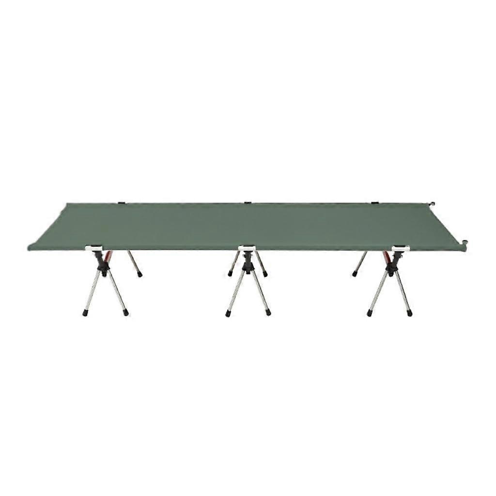 Green Portable Folding Bed with Mattress, SpaceSaving Design for Camping and Small Spaces