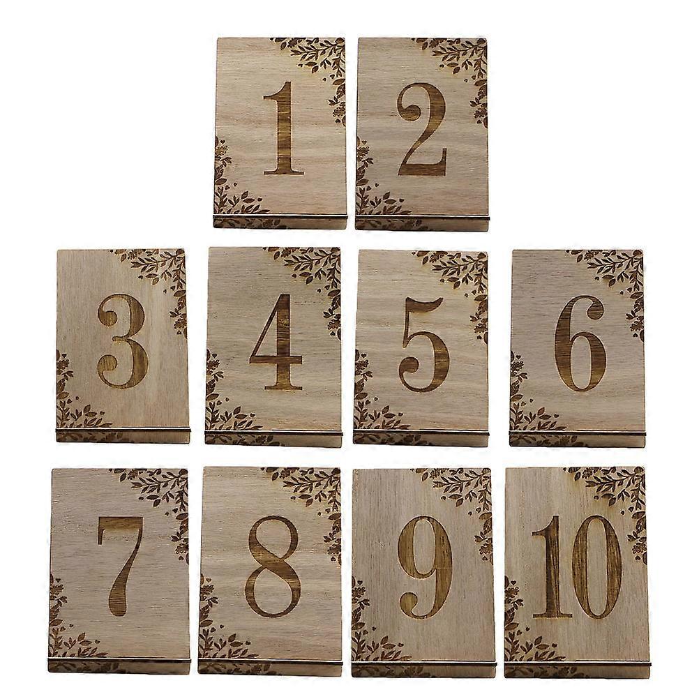 Wedding Table Numbers for Wedding Reception with 10Pcs Wooden Rustic Decor