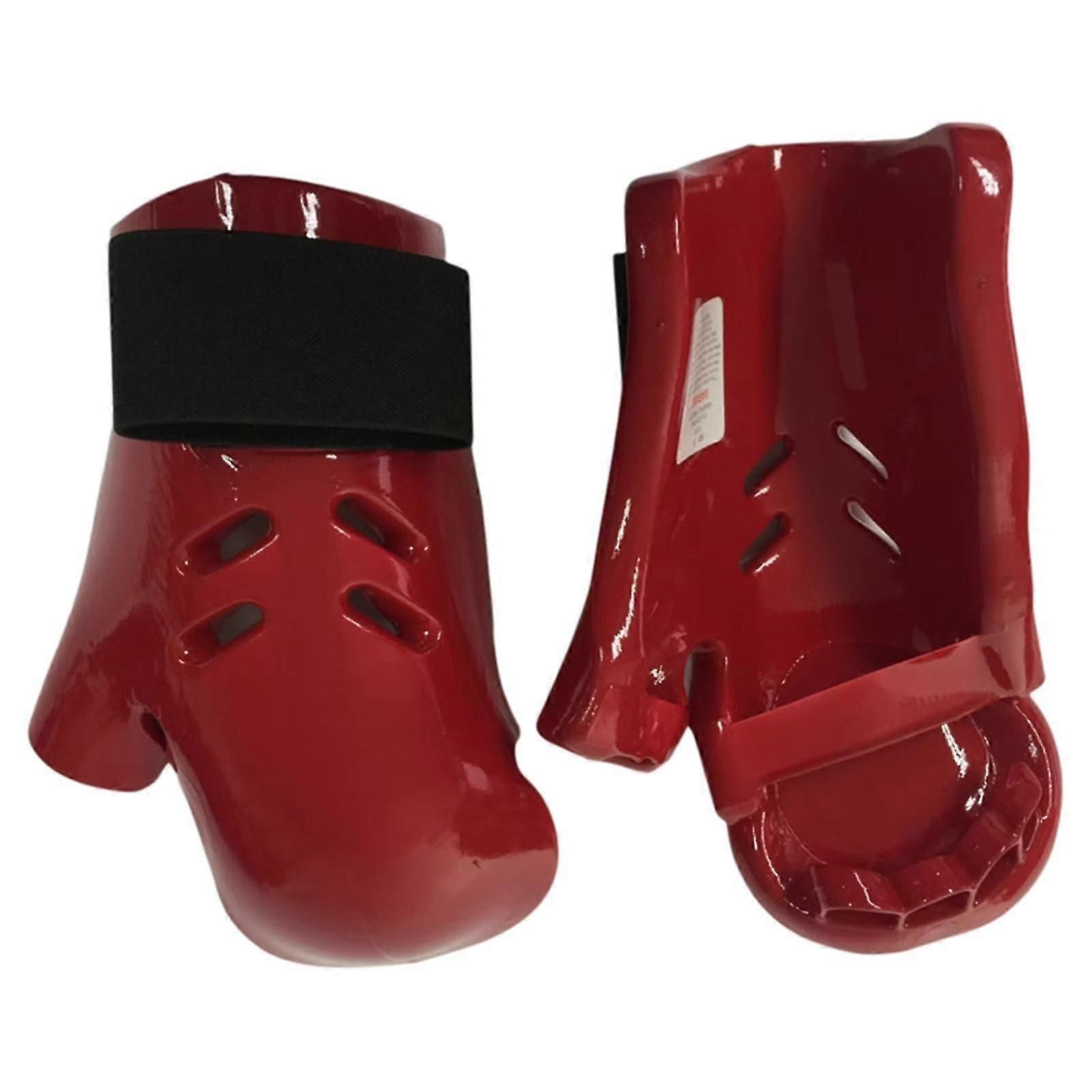 Adjustable Taekwondo Sparring Gloves, Medium Hand Guards for Martial Arts Training