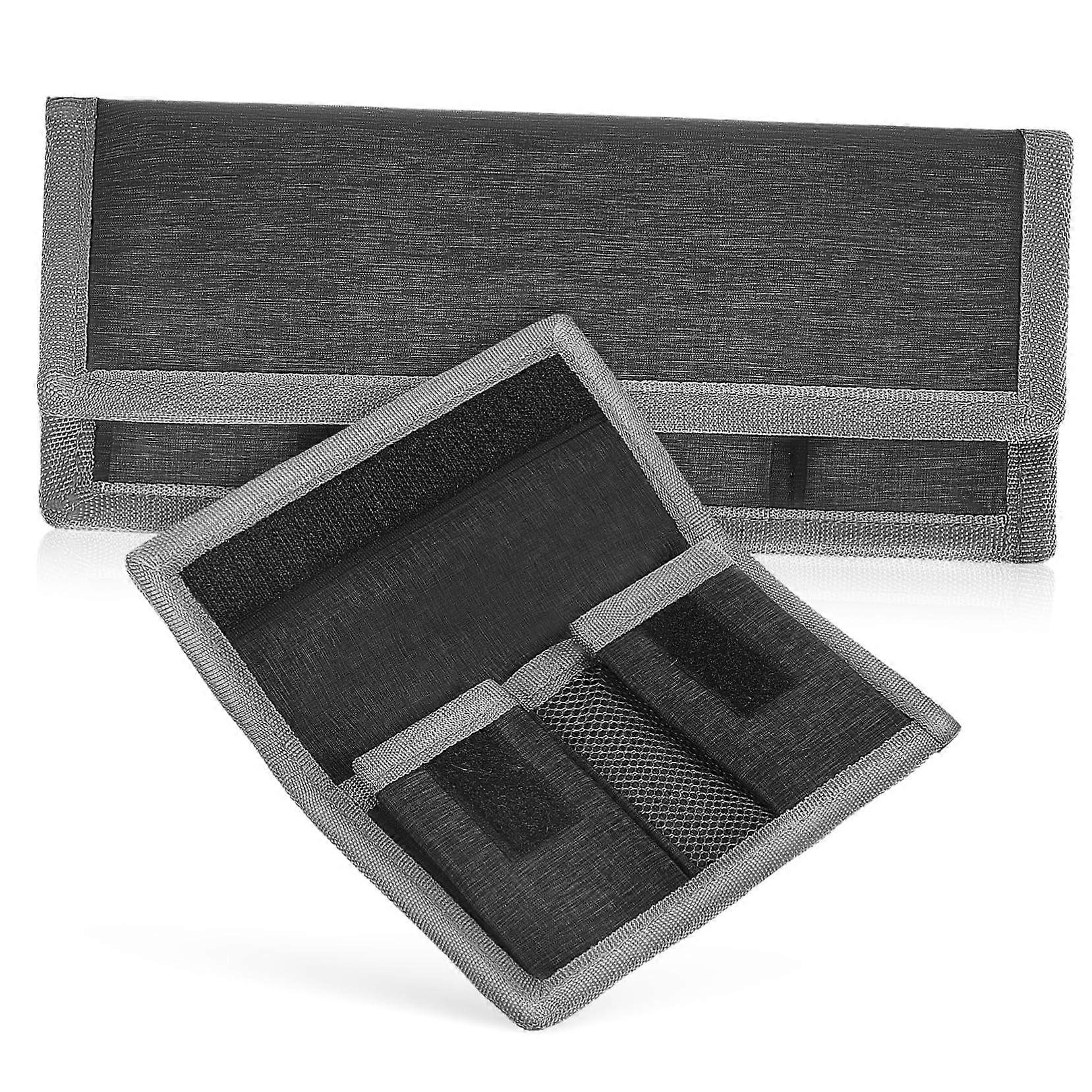 Camera Battery Storage Case Set with Waterproof Protection and MultiSize Pouches for Travel