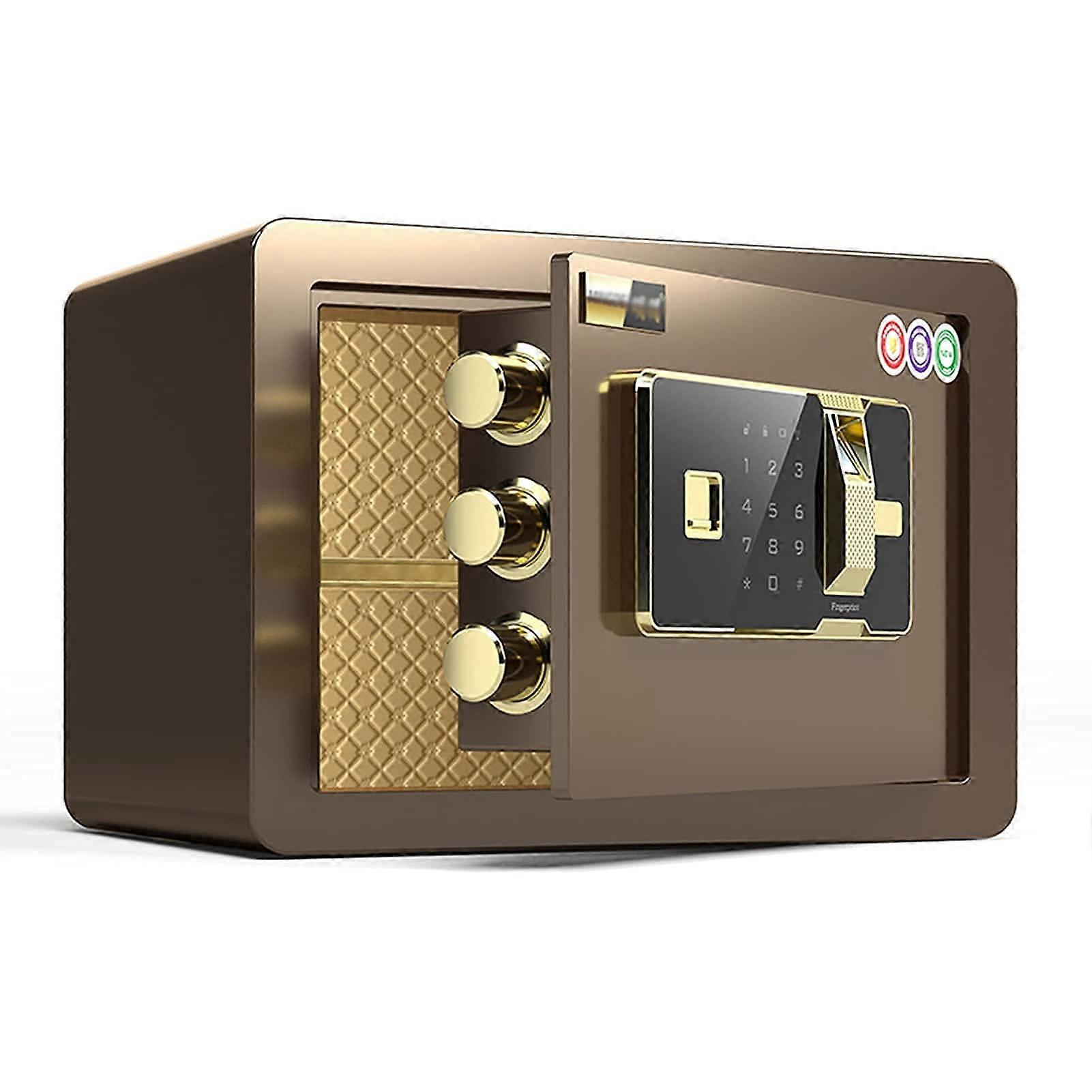 Small Fireproof Electronic Safe with Digital Password Lock, Solid Steel Security Box 35x25x25cm