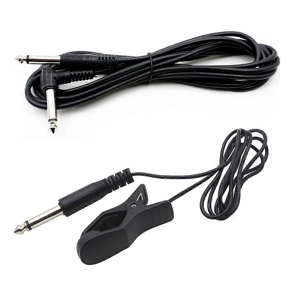 Musical Instrument Pickup Clip Connecting Cable Guitar Bass Violin Instrument Tuner Tuner Pickup