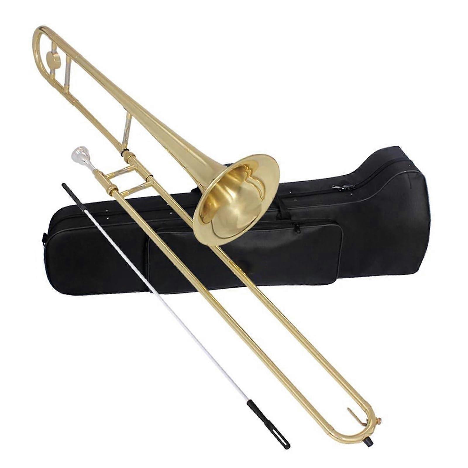 Bb Tenor Trombone for Beginners and Marching Band with Case, Bright Tone, Accurate Tuning
