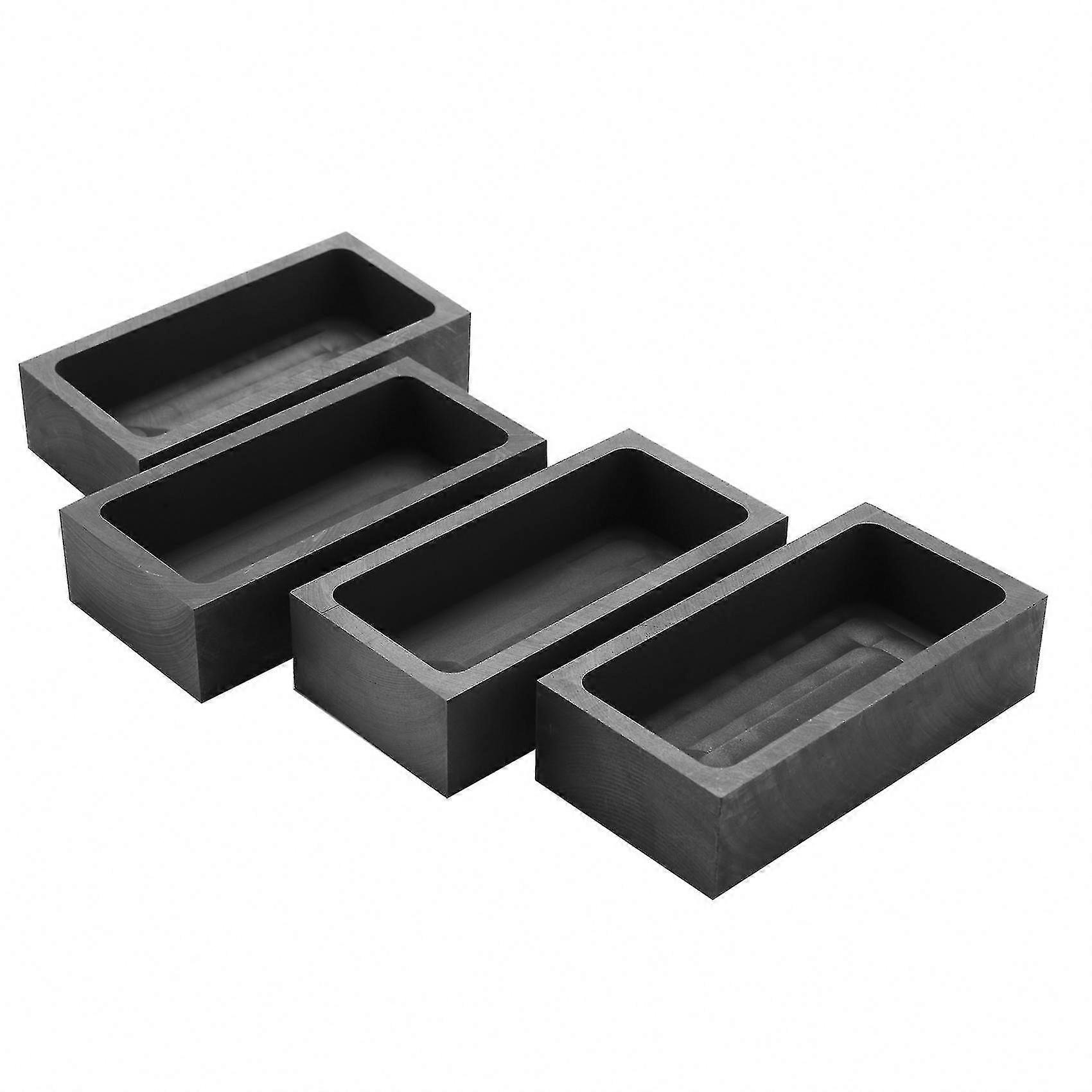 4pc 1KG Graphite Crucible Mold for Silver Gold Melting Casting Refining