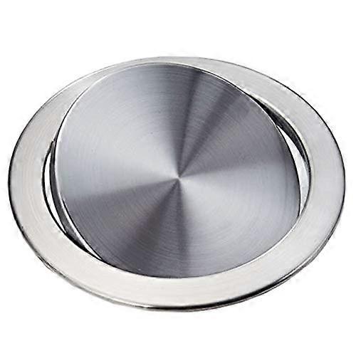 Steel Countertop Trash Bin Lid with Automatic Swing Closure, Flush Mount Builtin Kitchen Cover