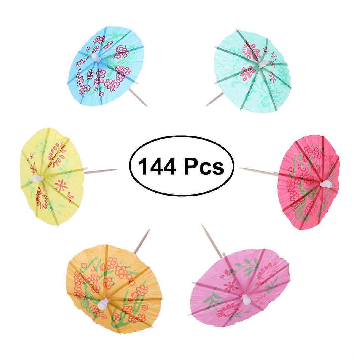Assorted Parasol Picks for Drinks Party 144Pcs Pack