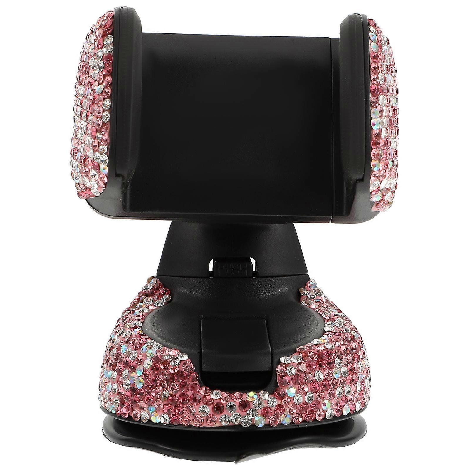 Phone Navigation Holder Diamond Design for Stable Support 1Set Pink