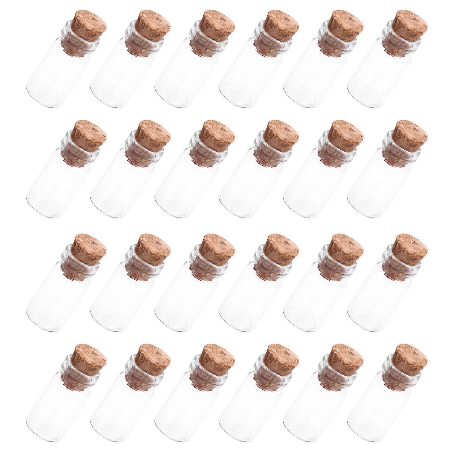 Corked Mini Glass Bottle Transparent Message Jar 50Pcs