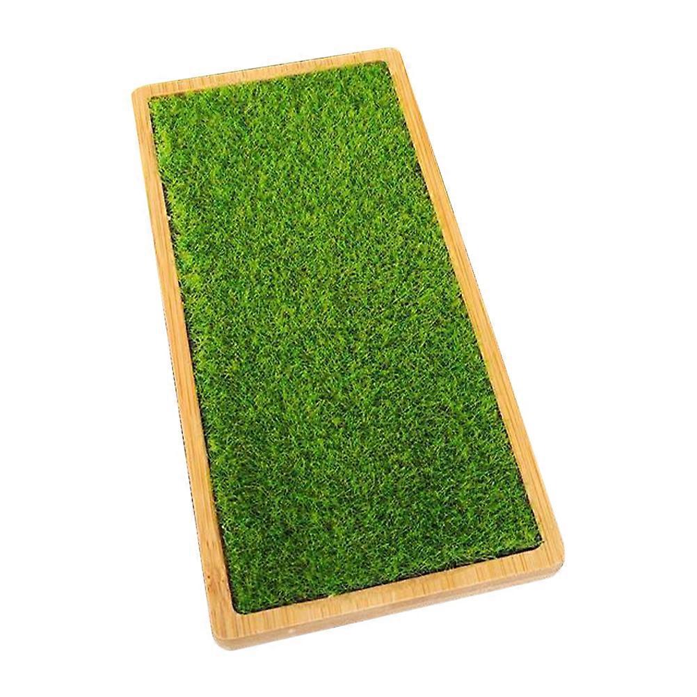 Artificial Grass Figurine Model Tray Base for Display Bamboo