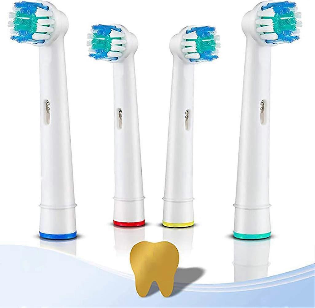 Replacement Toothbrush Heads Precision Clean Round 4 Pack Compatible with OralB and Most Models