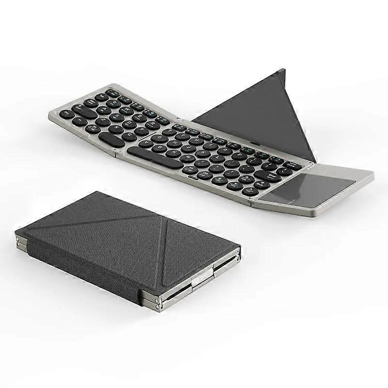 Foldable Bluetooth Mini Keyboard with Touchpad & Holder For Phones Tablets PC iOS Android Windows  Compatible