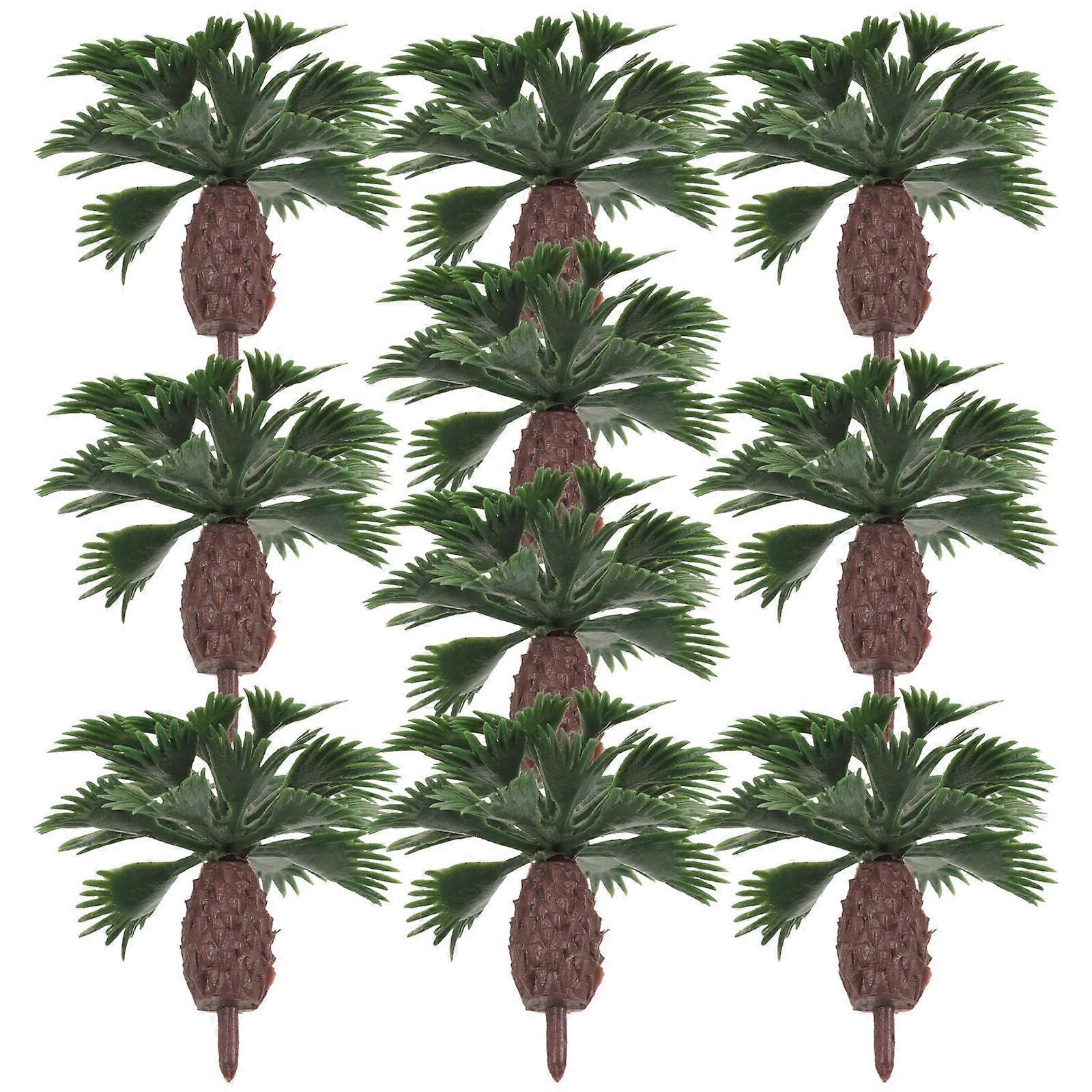 Artificial Miniature Tree Model for Decoration 10Pcs Plastic Small Trees