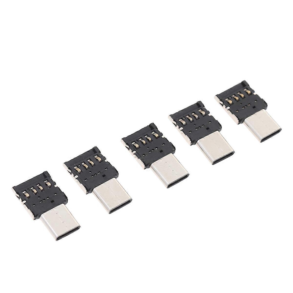 Type C USB Adapter USB-C Otg Adapter for Data Transfer 5Pcs Pack