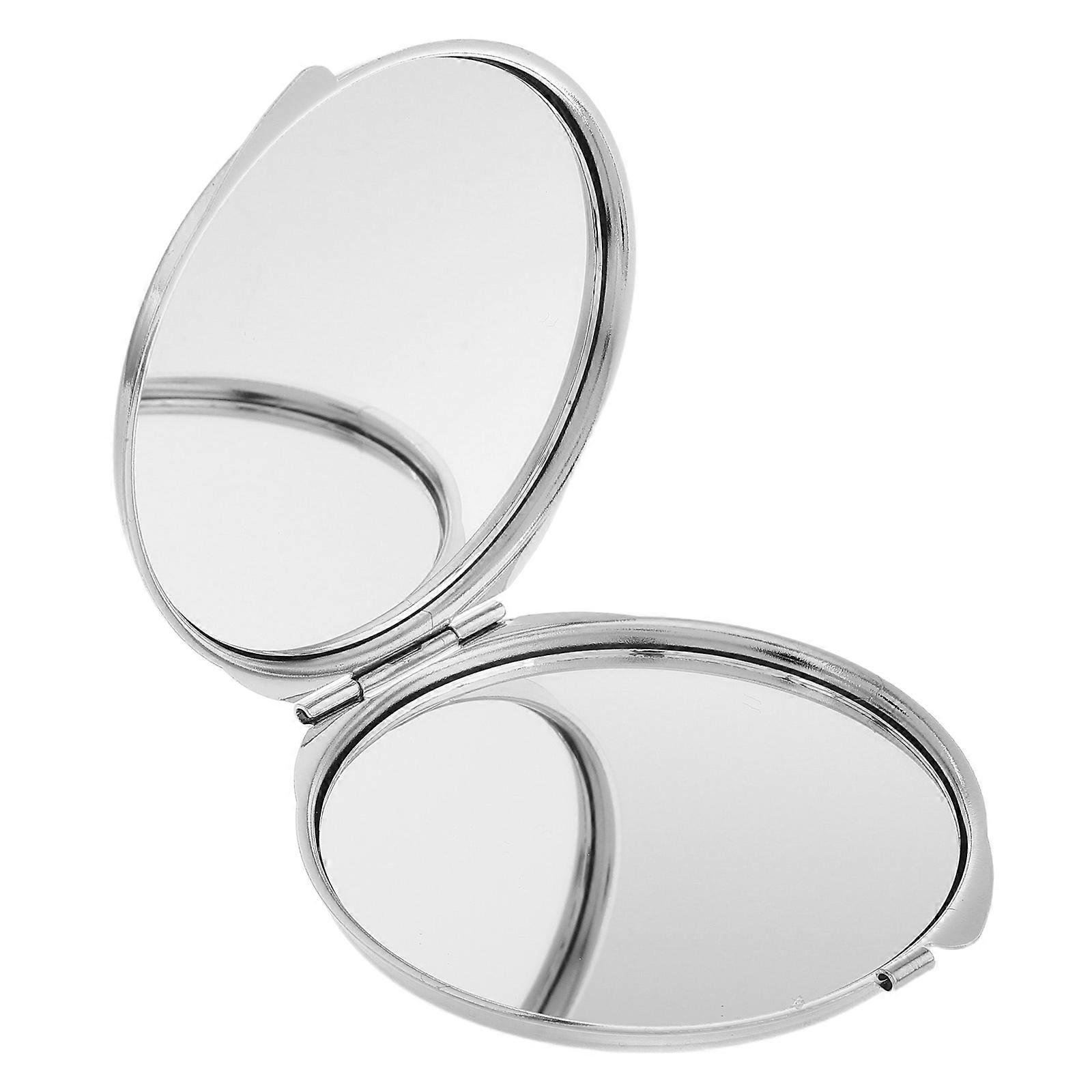 Handheld Mirror Portable Double Sided for Makeup Eyebrow Shaping Compact