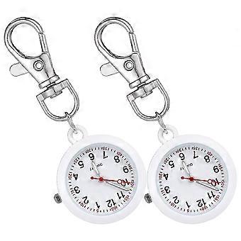 Classic Pocket Watch for Nurses for Decoration 4Pcs White Set