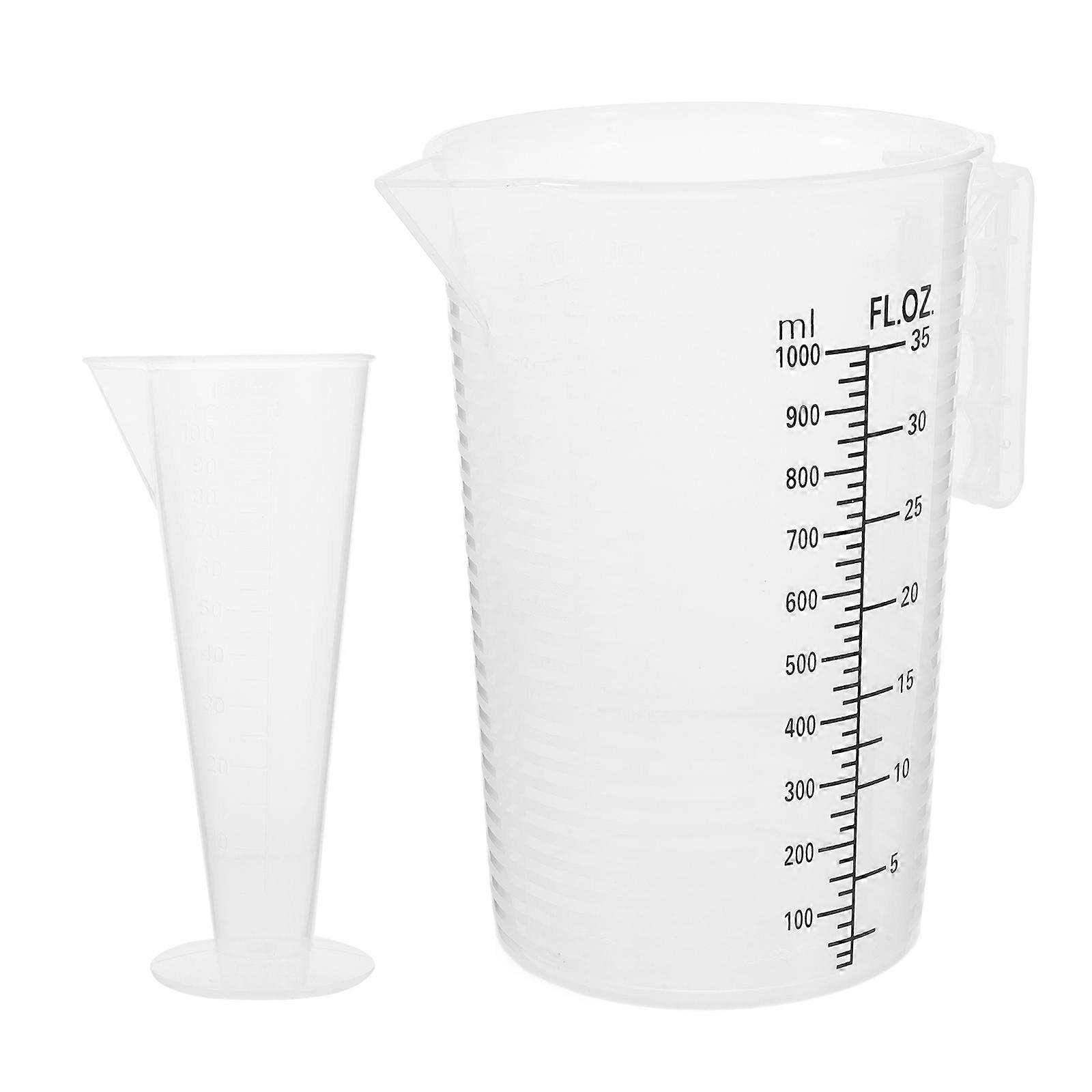 Kitchen Measuring Cup Practical Measuring Jug for Storage Use 2Pcs Transparent PP