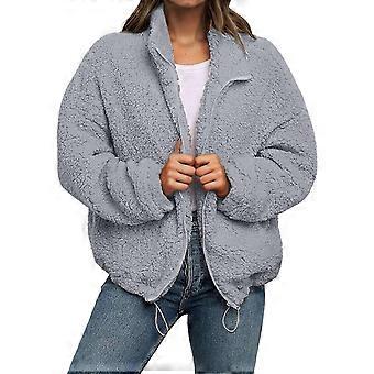 Zachte fleecejas, comfortabele pullover met lange mouwen en losse pasvorm, met voorzakken, perfect voor de herfst en winter.