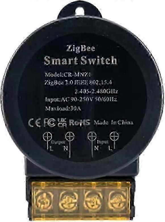 30A High Power ZigBee Smart Switch, DIY Wireless Remote Control Module with Smart Life App,Timer Function