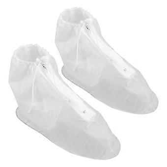 Transparent PVC Disposable Shoe Covers for Protection 1Pair Waterproof Design
