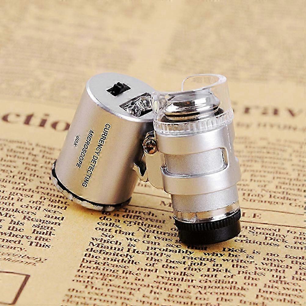 Silver Currency Detecting Microscope for Magnifying Use with 60X Magnification