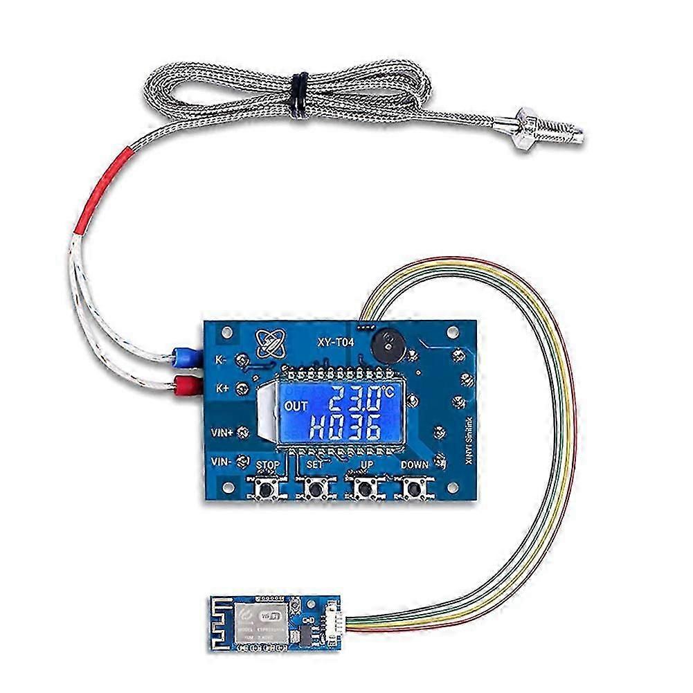 12V DC Digital Temperature Controller, WiFi APP Control High-Temperature Control Module -99C to 999C 24V