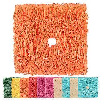 Natürliches Luffa-Kauspielzeug für Kleintiere, Vogelzahnscheiben, 50 Stück