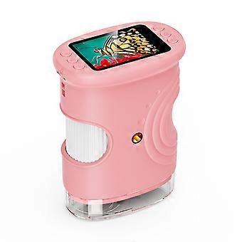 1000X Handheld Microscope compatible with Kids 2.0 Screen Rechargeable Mini Pocket Digital Microscopes Portable Edu Gift Children Students