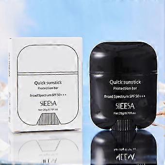 SPF50+ Sunscreen Stick 2PCS - Waterproof Sweat-Resistant Sunblock with Chamomile & Olive Extracts, Daily UV Protection for Beach & Commute