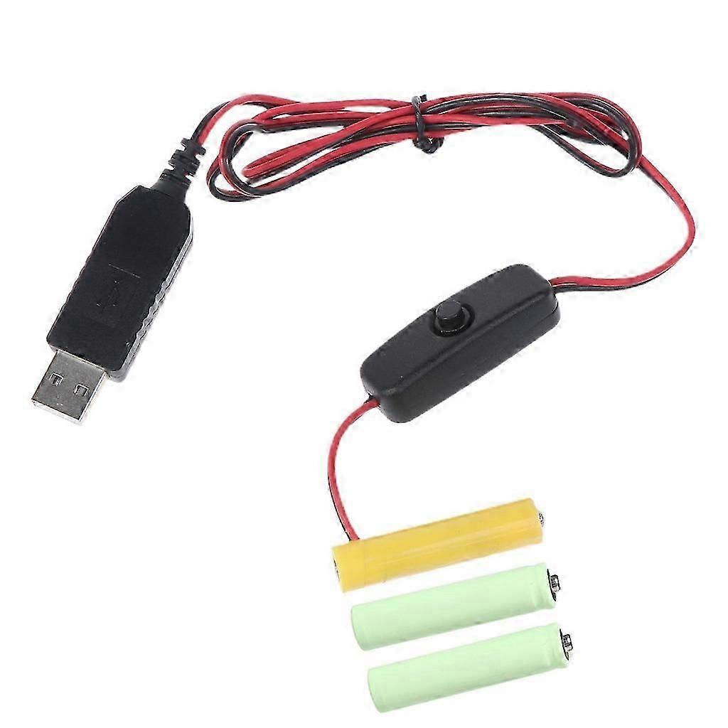 4.5V AAA Battery Eliminator USB Power Replace 3x 1.5V AAA bateria com interruptor