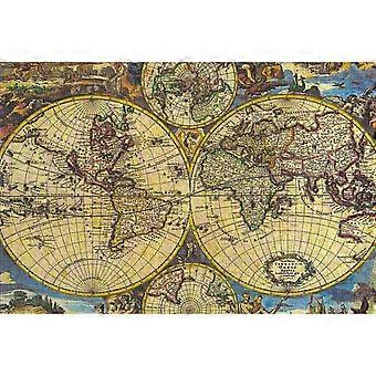 World Map Jigsaw Puzzles for Adults 1000 Piece, Adult Children Intellective Educational Toy DIY Collectibles Modern Home Decoration