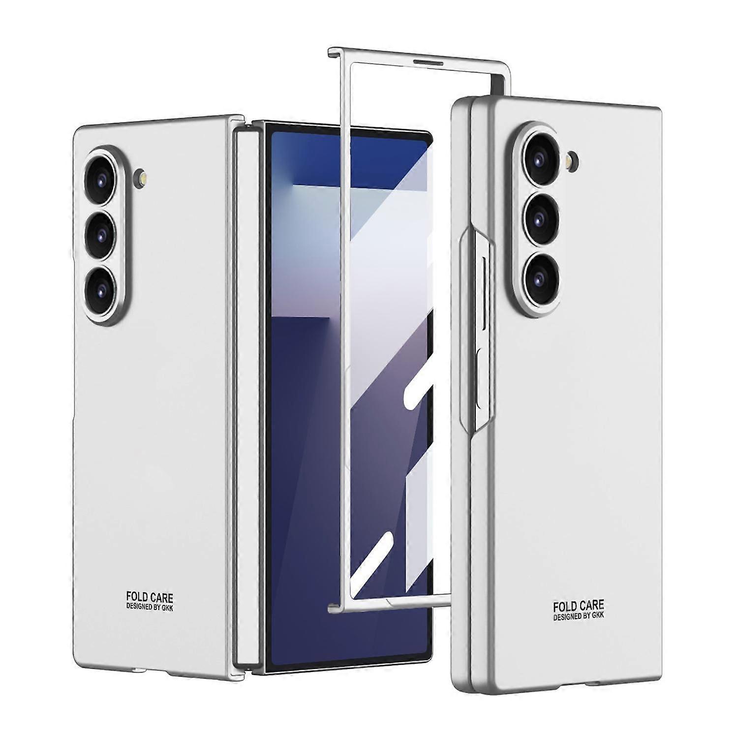 For Samsung Galaxy Z Fold7 5G GKK Integrated Ultra Thin Protective Case Silver