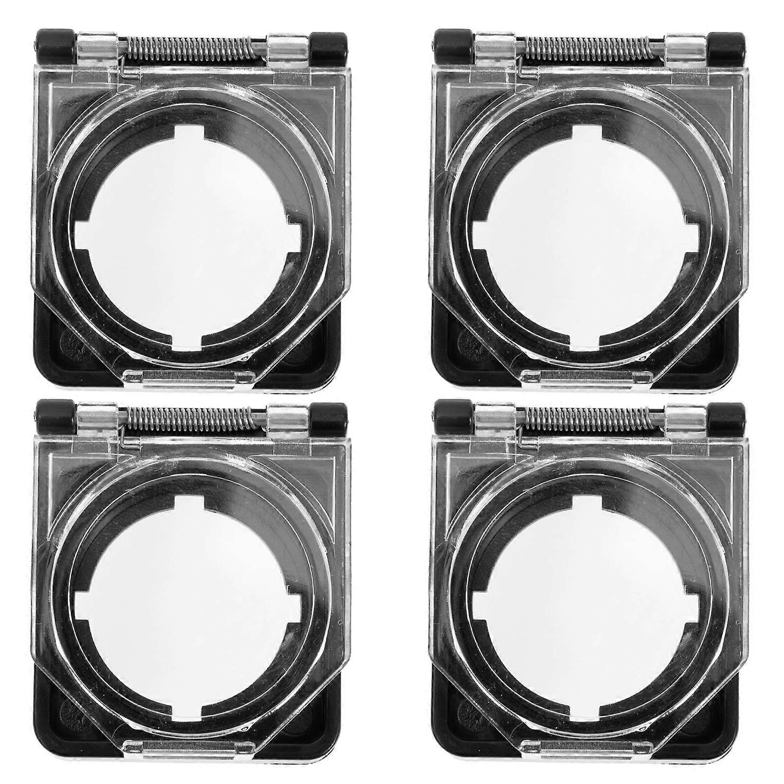 4Pcs Scram Button Protective Cover Dust-proof Switch Guard Stop Button Protector